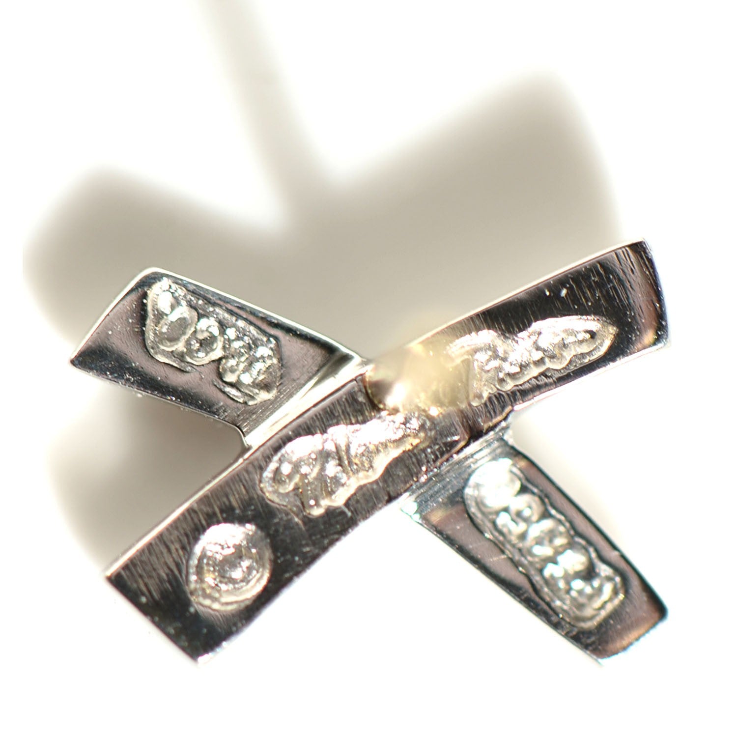 Tiffany Platinum 18K Yellow Gold Diamond Paloma Picasso X Kiss Earrings 4 of 5