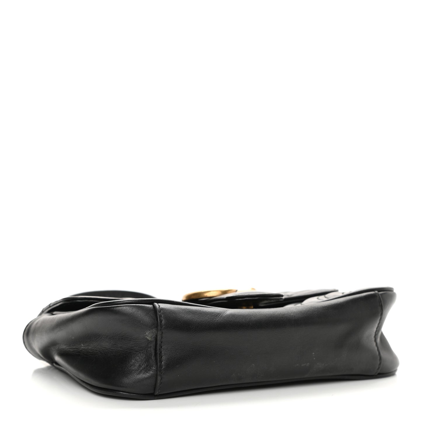 Calfskin Matelasse Mini GG Marmont Shoulder Bag Black