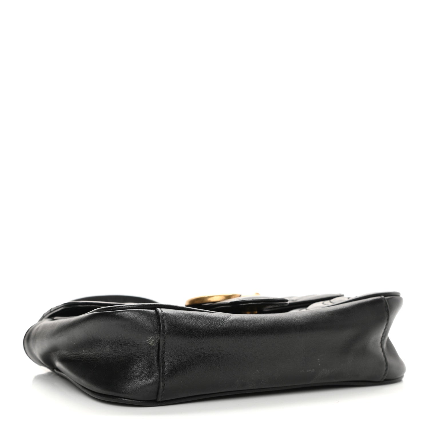 Gucci Calfskin Matelasse Mini GG Marmont Shoulder Bag Black 4 of 15