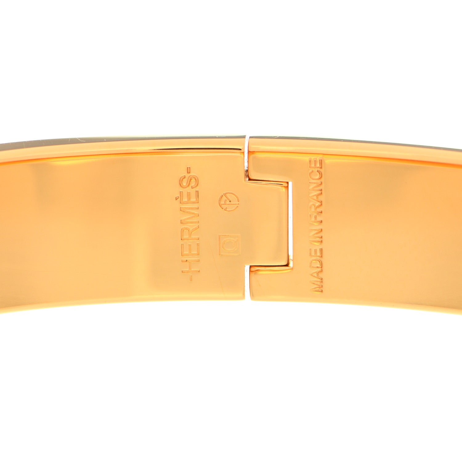 Hermes Enamel Narrow Clic Clac H Bracelet GM Orange 4 of 5