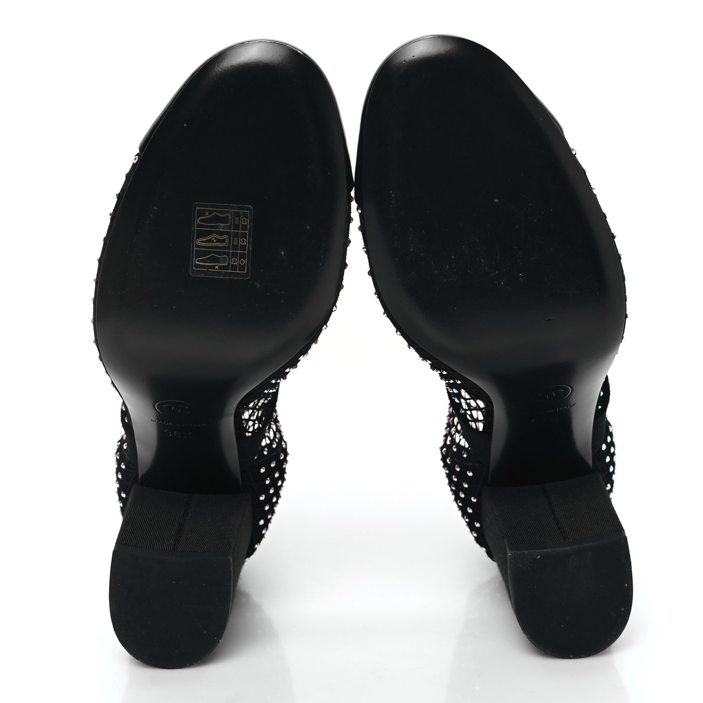 Resille Strass Kid Suede Patent Mary Jane Short Boots 38.5 Black