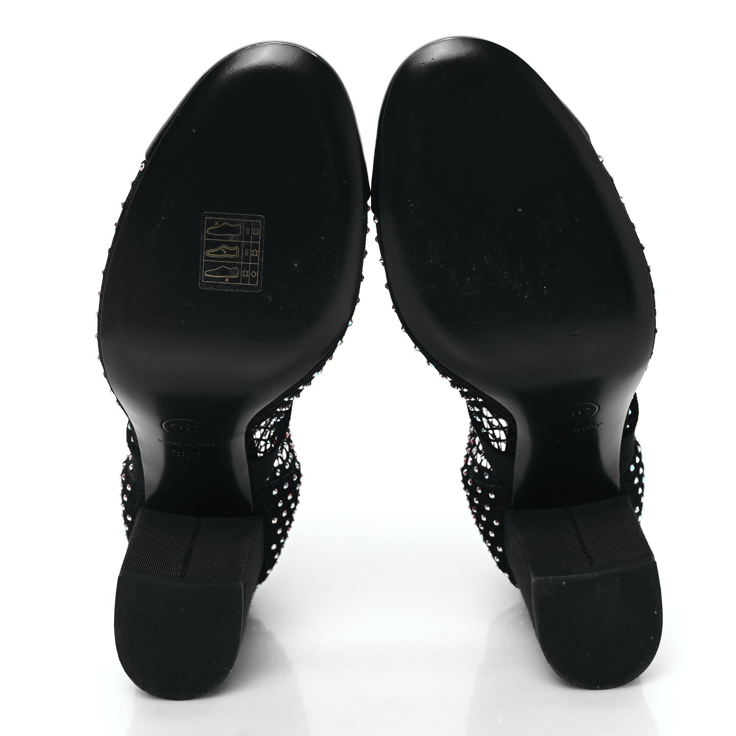 Chanel Resille Strass Kid Suede Patent Mary Jane Short Boots 38.5 Black 5 of 7