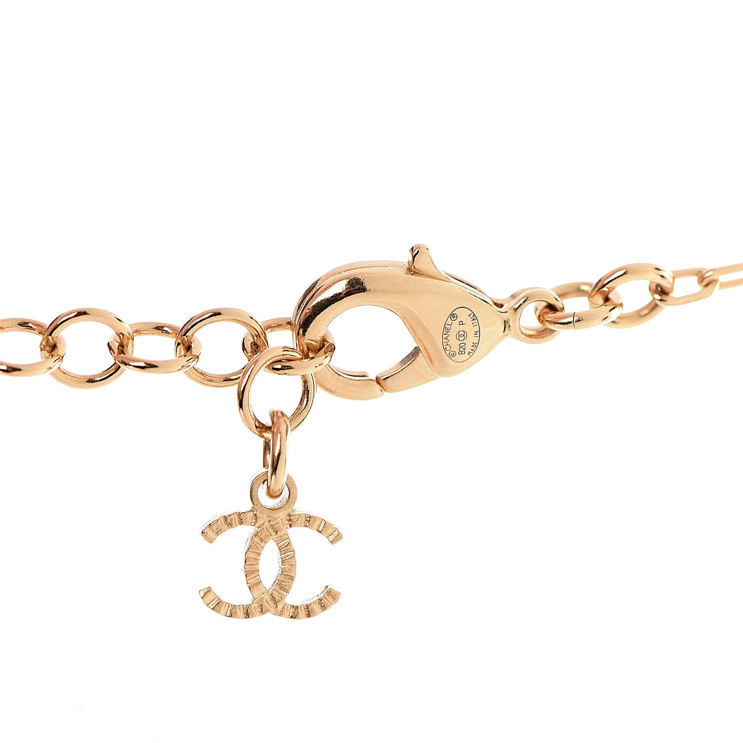 Metal Crystal 90's Icon Logo Necklace Gold