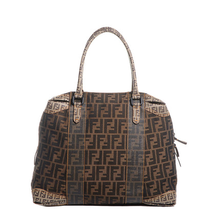 Fendi Zucca Zucchino Spalmati Large B Mix Tote Tobacco 1 of 10