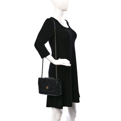 Chanel Goatskin Quilted Coco Curve Flap Messenger Flap Black 2 of 9