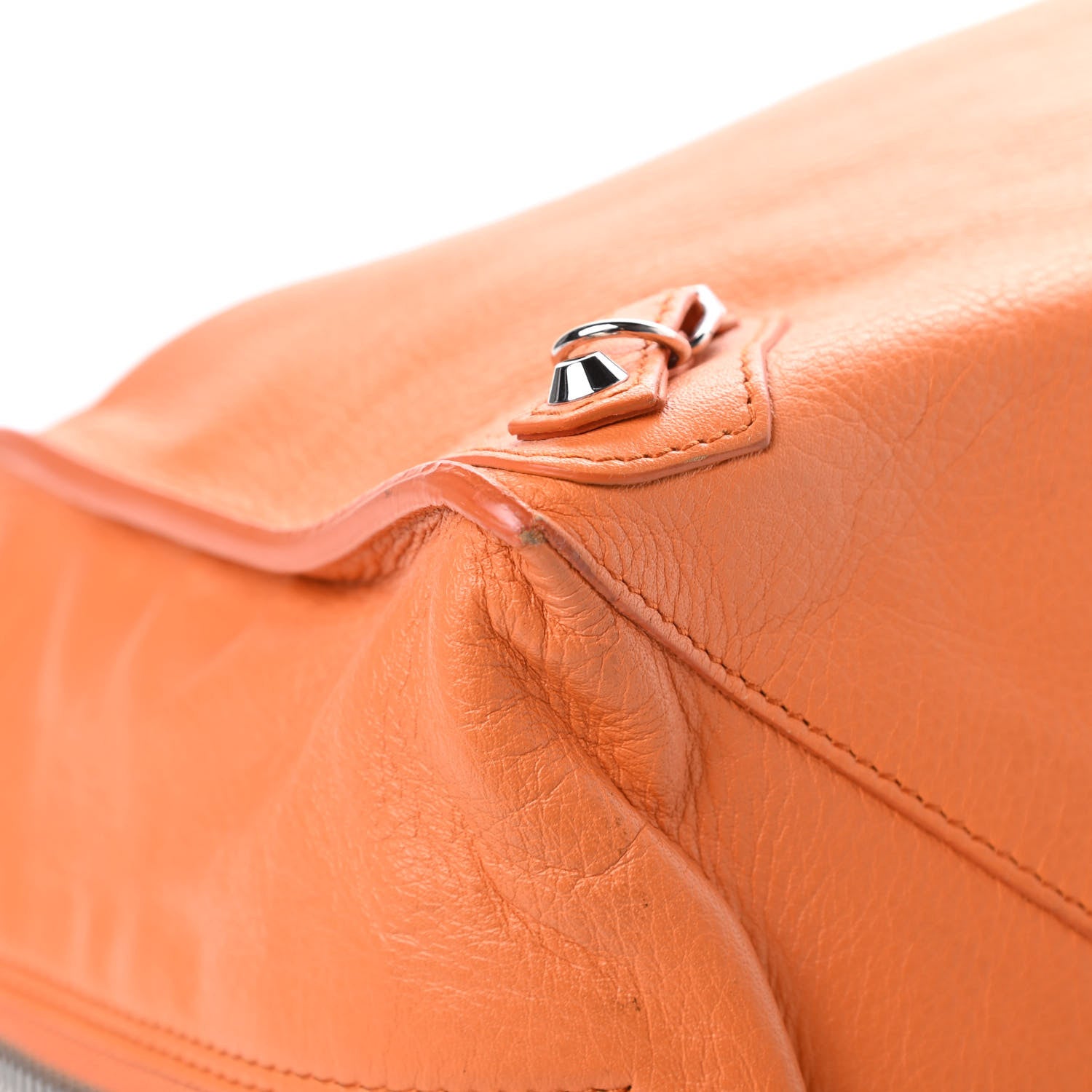 Balenciaga Veau Papier A4 Zip Around Tote Mandarine 9 of 14