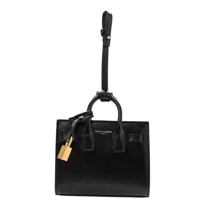 Saint Laurent Calfskin Sac De Jour Bag Charm Black 1 of 5