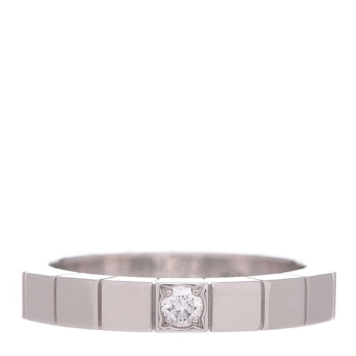 Cartier 18K White Gold Diamond Lanieres Ring 48 4.5 1 of 4