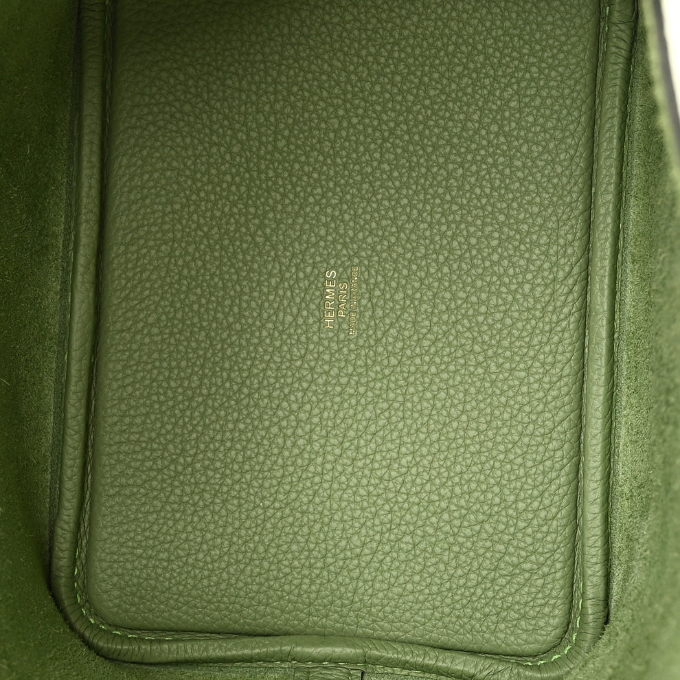 Hermes Taurillon Maurice Picotin Lock 18 PM Vert Criquet 1882173 ...