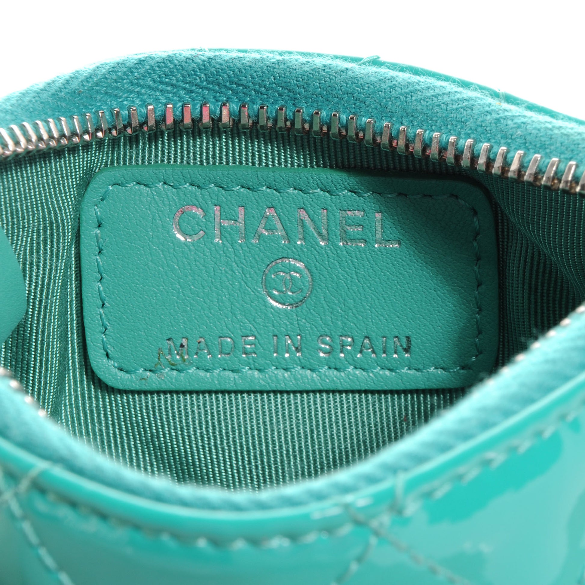 Chanel Patent Key Holder Case Green 7 of 8