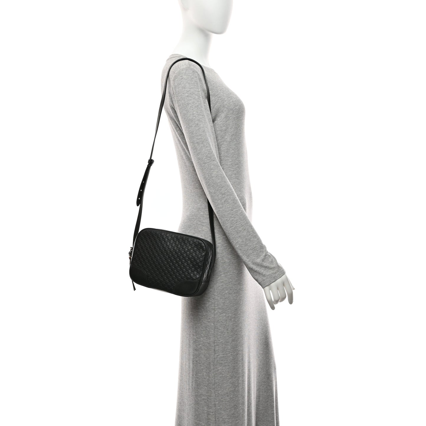 Microguccissima Mini Bree Messenger Bag Black