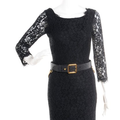 Chanel Leather Chain CC Belt 70 28 Black 2 of 7