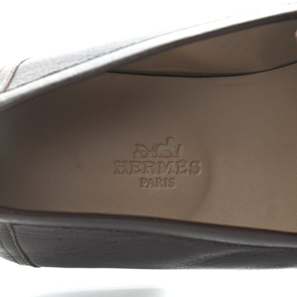 Hermes Goatskin Mens Paris Loafers 43 Cacao 7 of 11