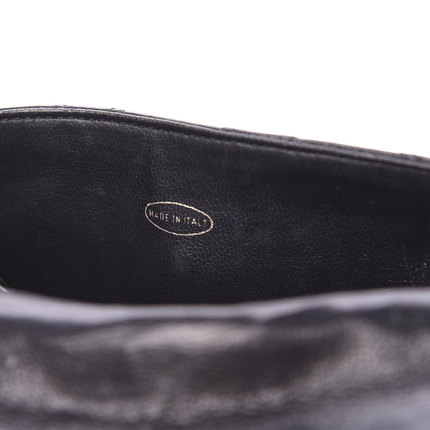 Calfskin Diamond Embossed Flap Waist Belt Bag Black
