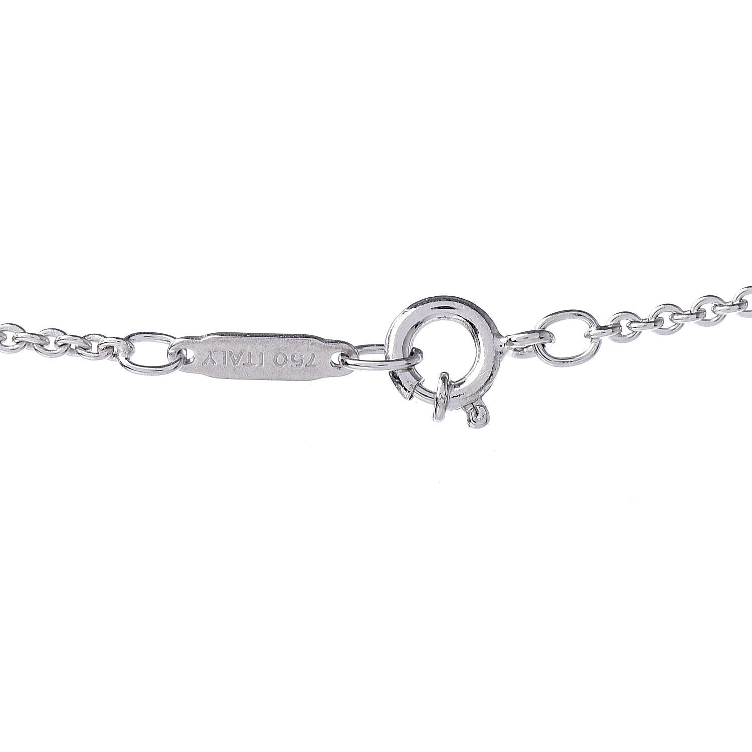 Tiffany 18K White Gold Diamond Bar Pendant Necklace 7 of 7