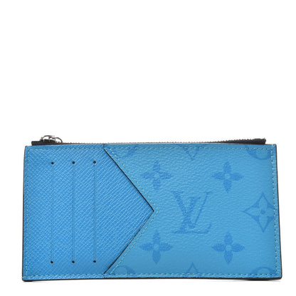Louis Vuitton Taigarama Coin Card Holder Blue Lagoon 1 of 6