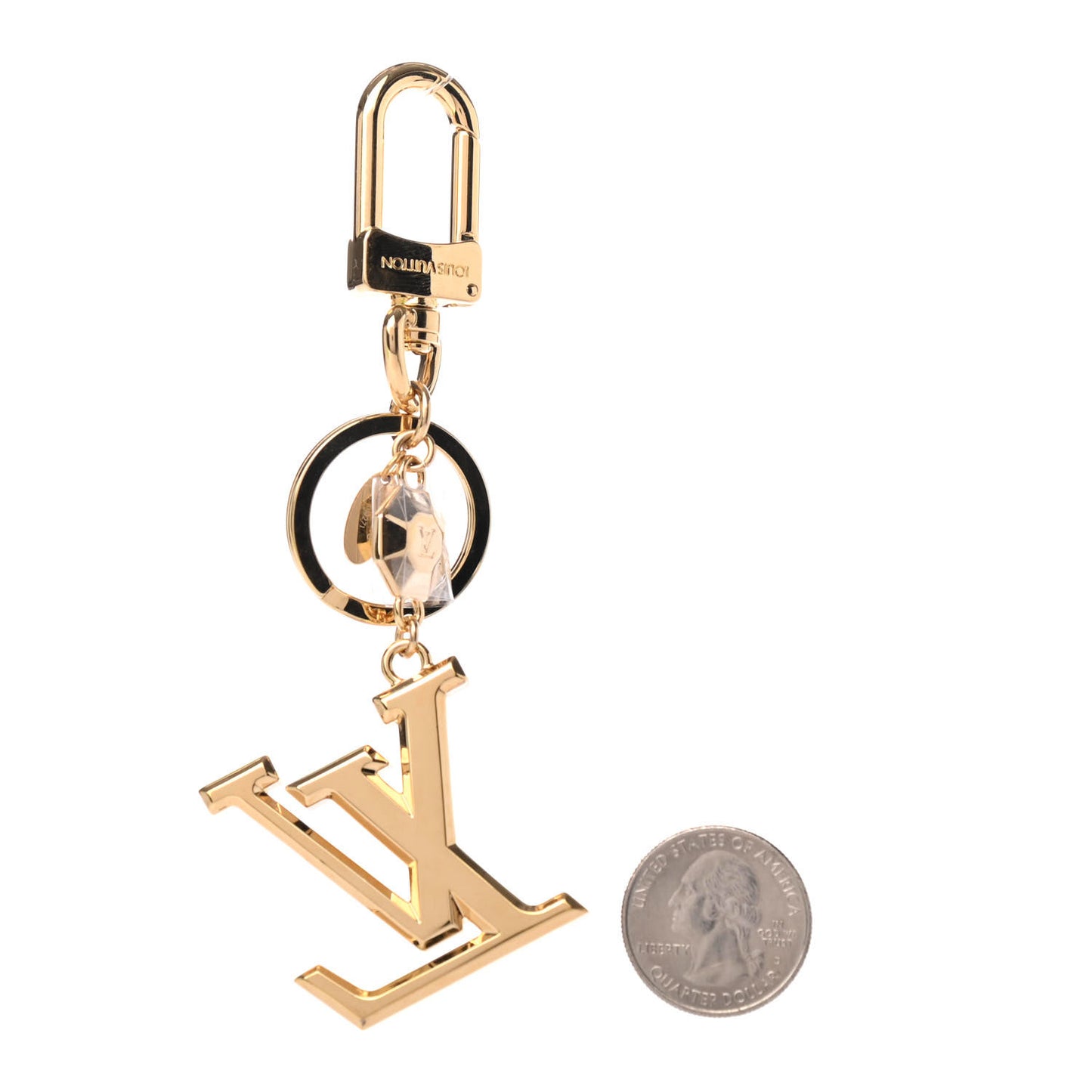 LV Facettes Bag Charm Key Holder Gold