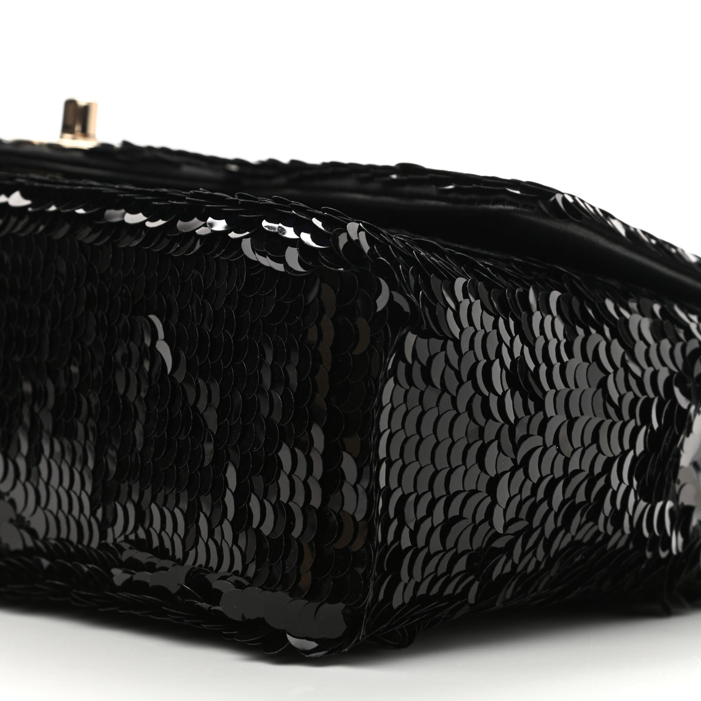 Sequin Medium Single Flap Black