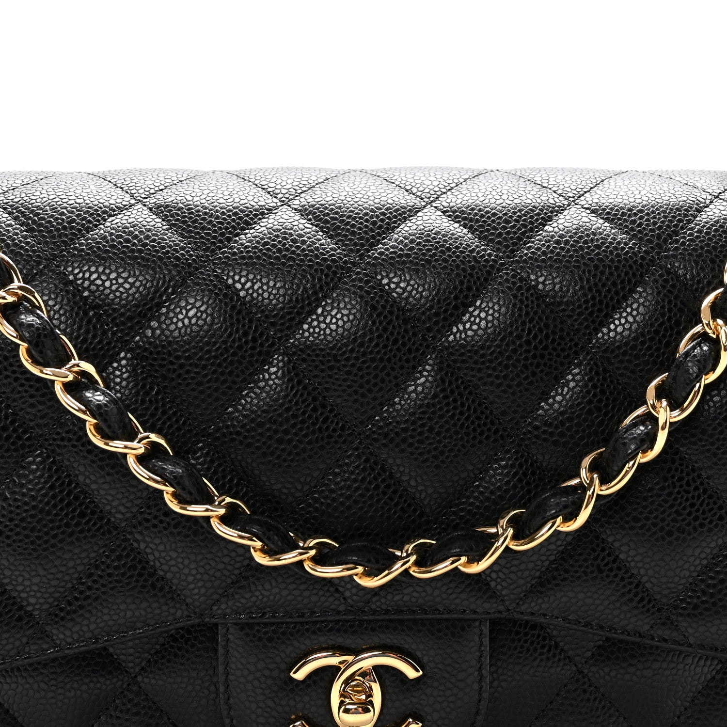 Chanel Caviar Quilted Jumbo Double Flap Black 8 of 11