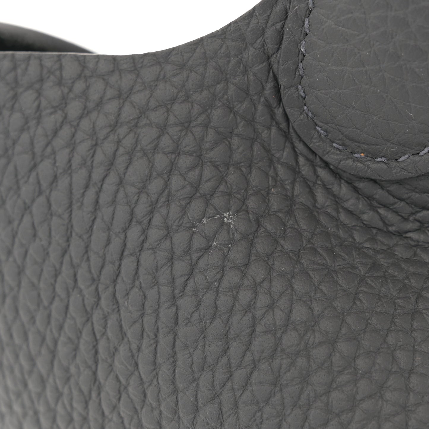 Taurillon Clemence Swift Eclat Picotin Lock 18 PM Ardoise Gris Platine