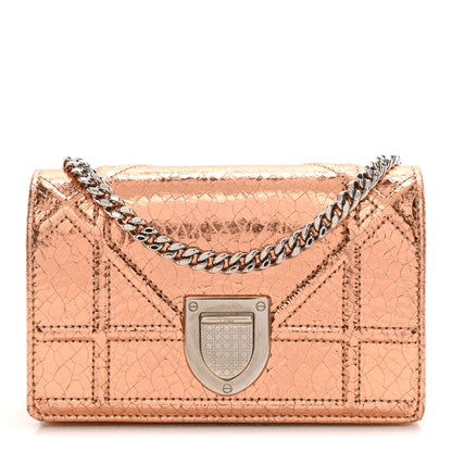 Christian Dior Ceramic Effect Deerskin Baby Diorama Flap Bag Gold 1 of 10