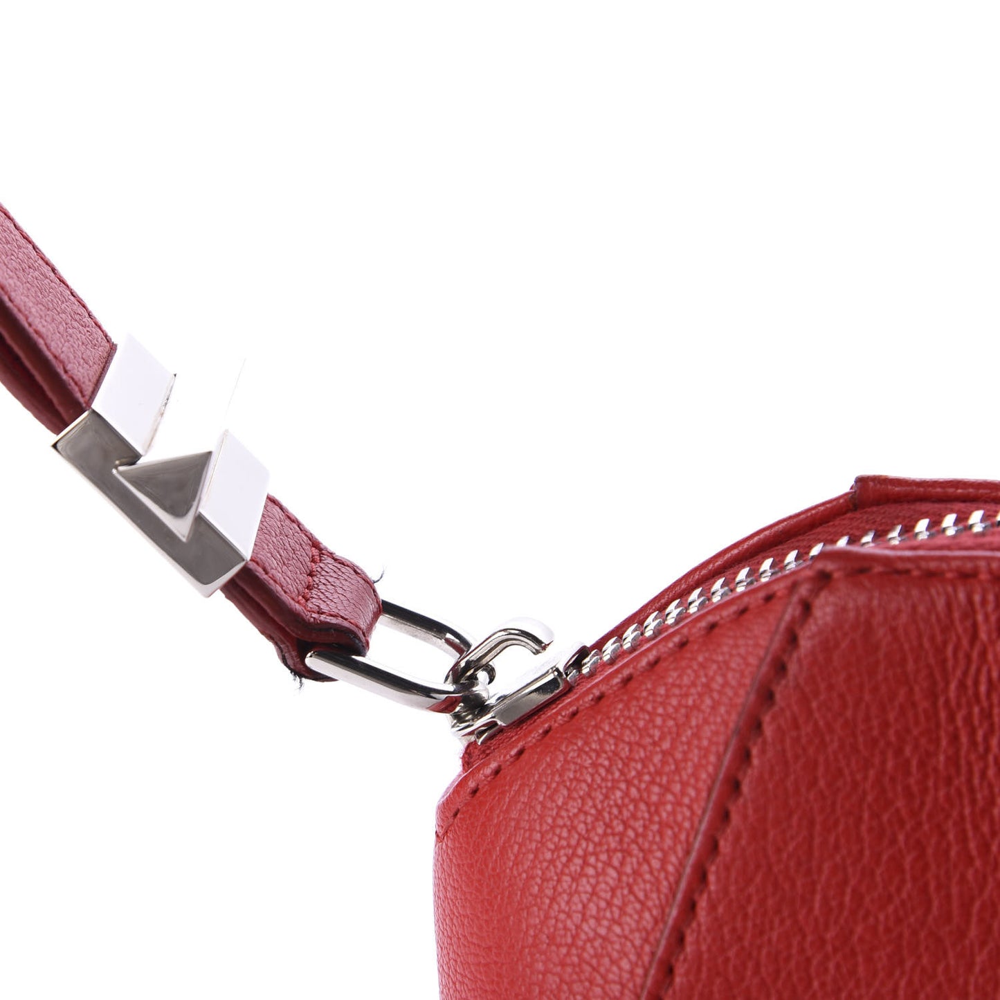 Sugar Goatskin Small Antigona Beauty Wristlet Red