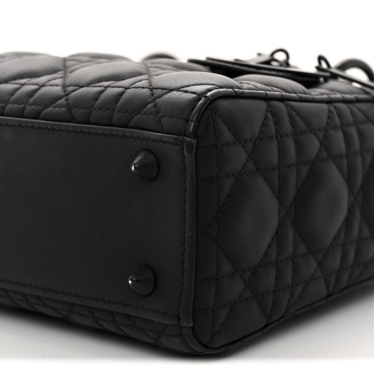 Ultra Matte Calfskin Cannage Small My ABCDior Lady Dior Black