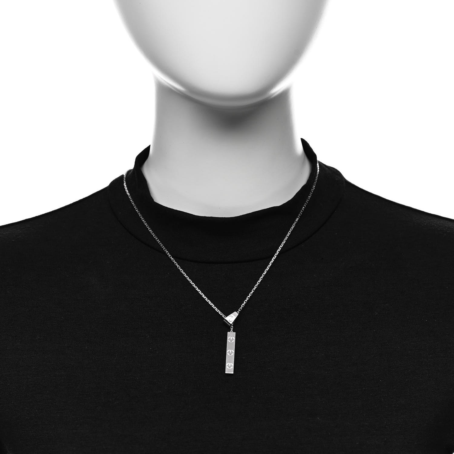 Cartier 18K White Gold LOVE Lariat Necklace 2 of 6