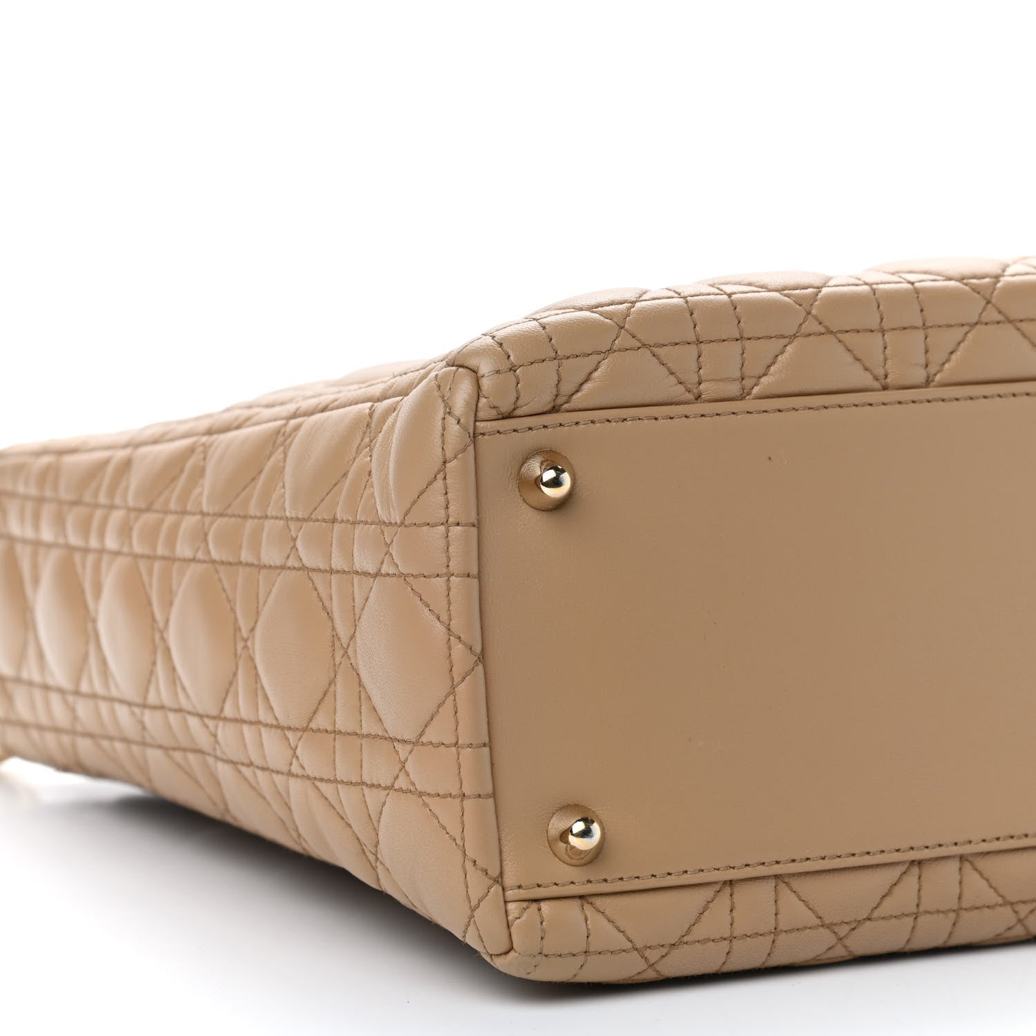 Christian Dior Lambskin Cannage Large Lady Dior Beige 11 of 12
