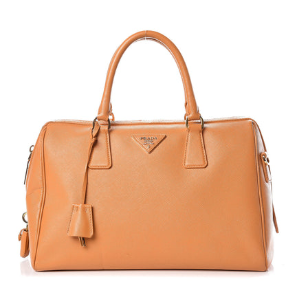 Prada Saffiano Lux Bowler Ocra 1 of 24