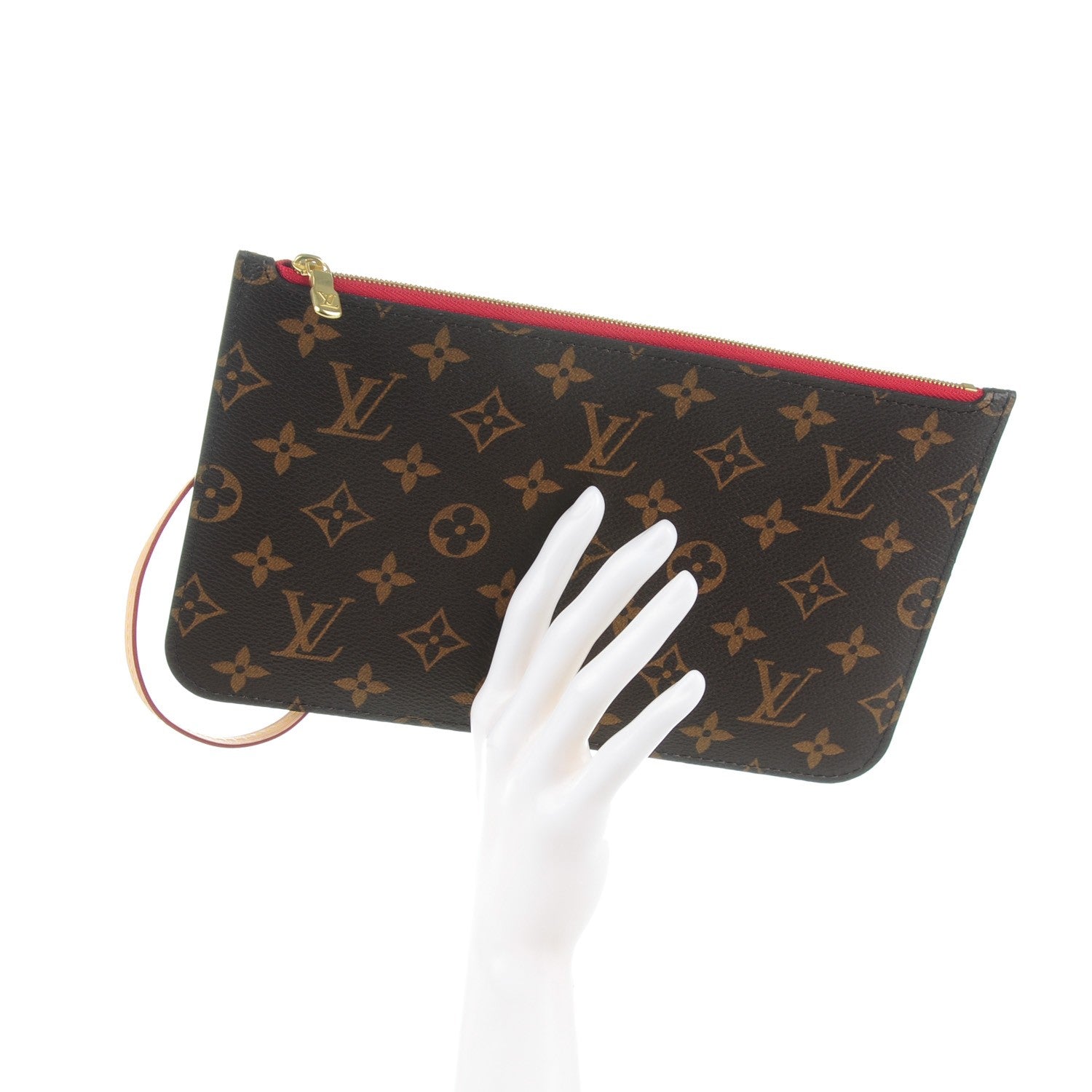 Louis Vuitton Monogram Neverfull MM GM Pochette Cherry 2 of 8