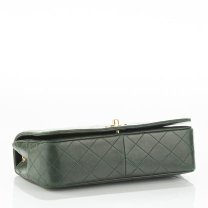 Chanel Lambskin Quilted Small Single Flap Dark Green 4 of 9