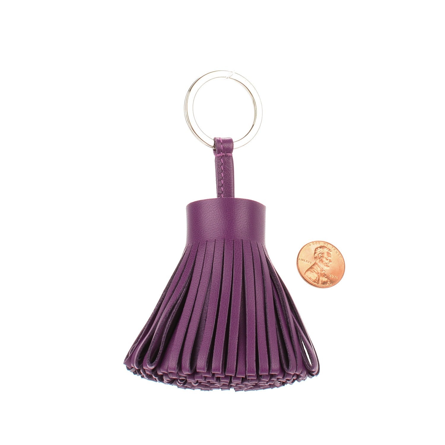 Hermes Lambskin Carmen Tassel Key Holder Anemone 2 of 5