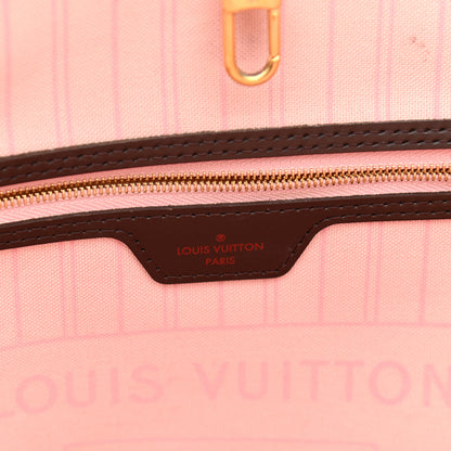 Louis Vuitton Damier Ebene Neo Neverfull MM Rose Ballerine 7 of 15
