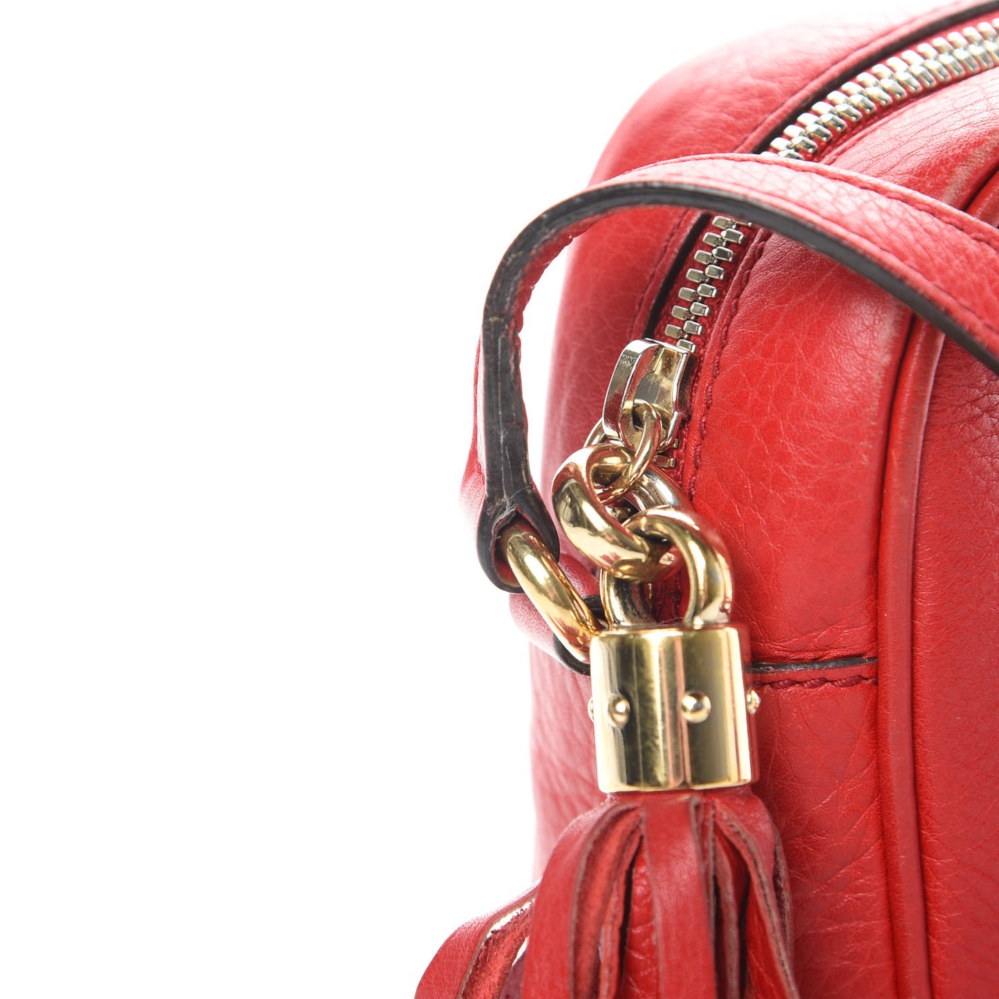 Pebbled Calfskin Small Soho Disco Bag Tabasco Red