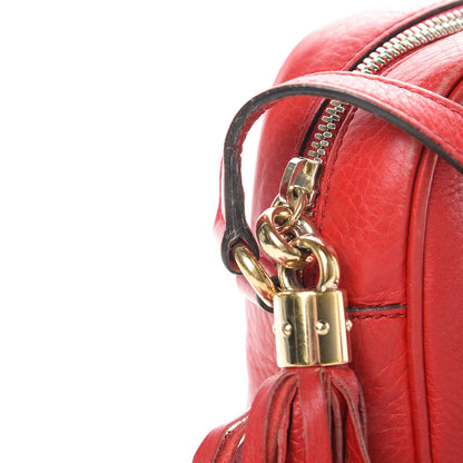 Gucci Pebbled Calfskin Small Soho Disco Bag Tabasco Red 13 of 16
