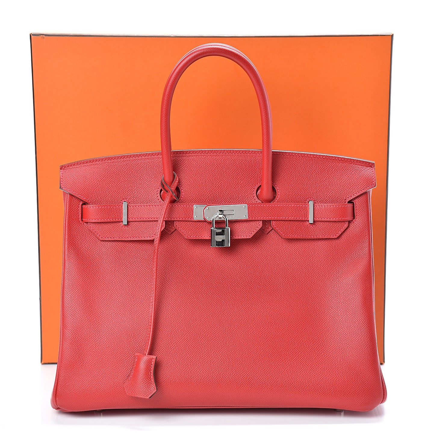 Epsom Birkin 35 Rouge Casaque
