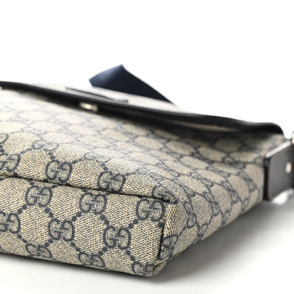 Gucci GG Plus Monogram Sellieria Calfskin Small Flap Messenger Bag Beige Blue 10 of 10