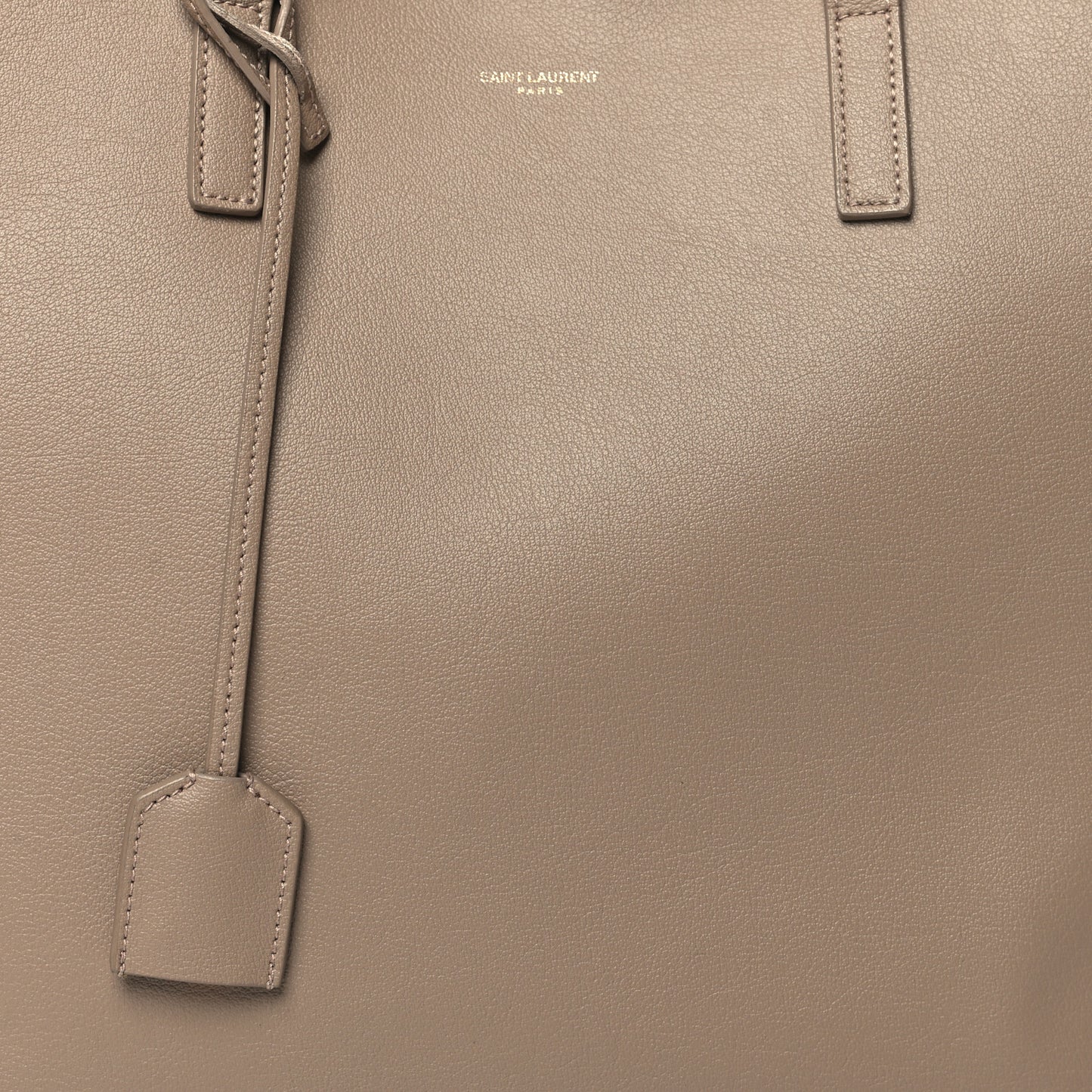 Calfskin Large Shopping Tote Dark Beige