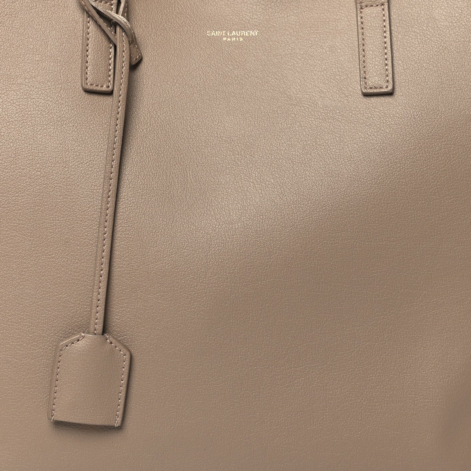 Saint Laurent Calfskin Large Shopping Tote Dark Beige 8 of 11