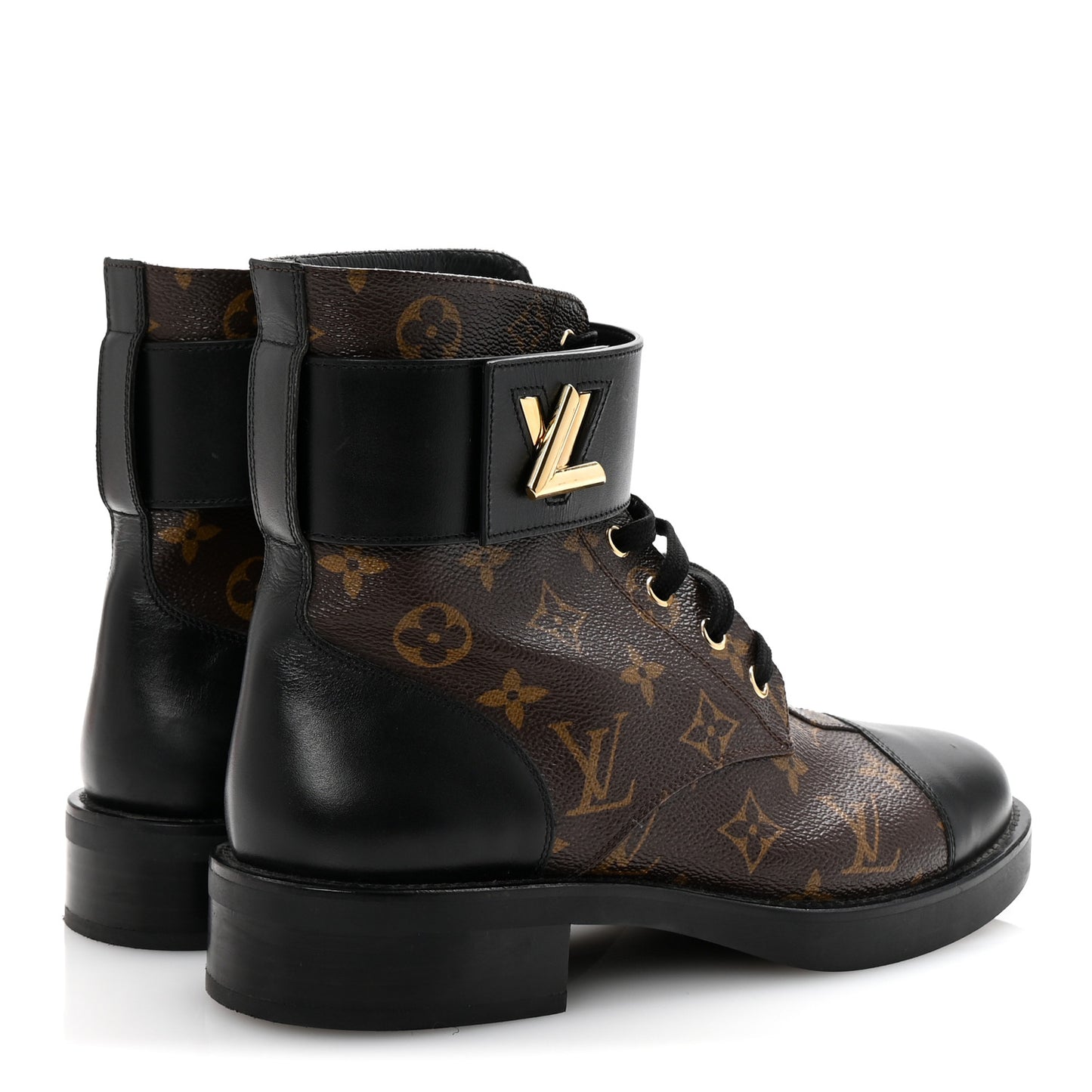 Calfskin Monogram Wonderland Flat Ranger Boots 40 Black