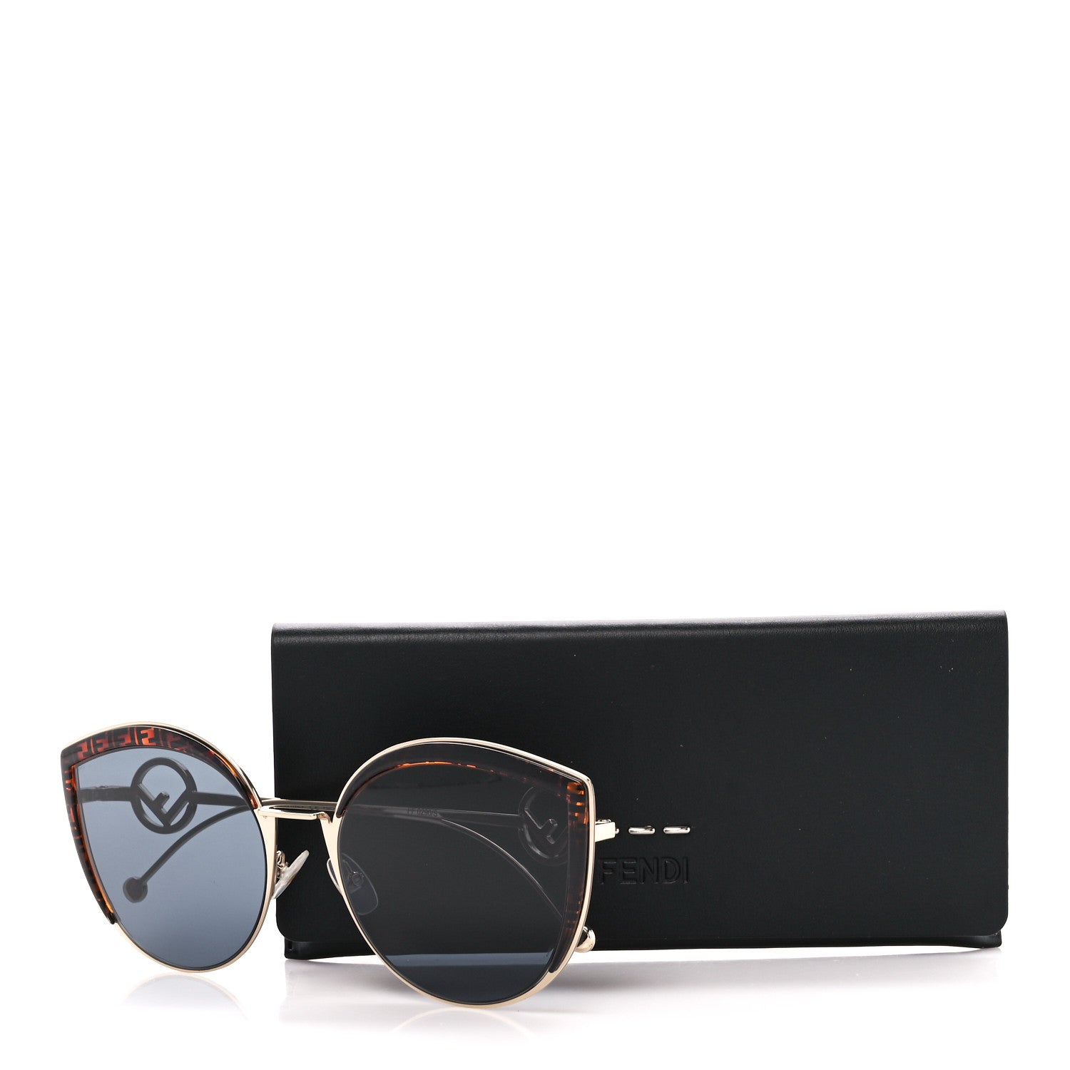 Fendi Metal Acetate F is Fendi FF Cat Eye Sunglasses FF 0290/S Blue Havana 7 of 7