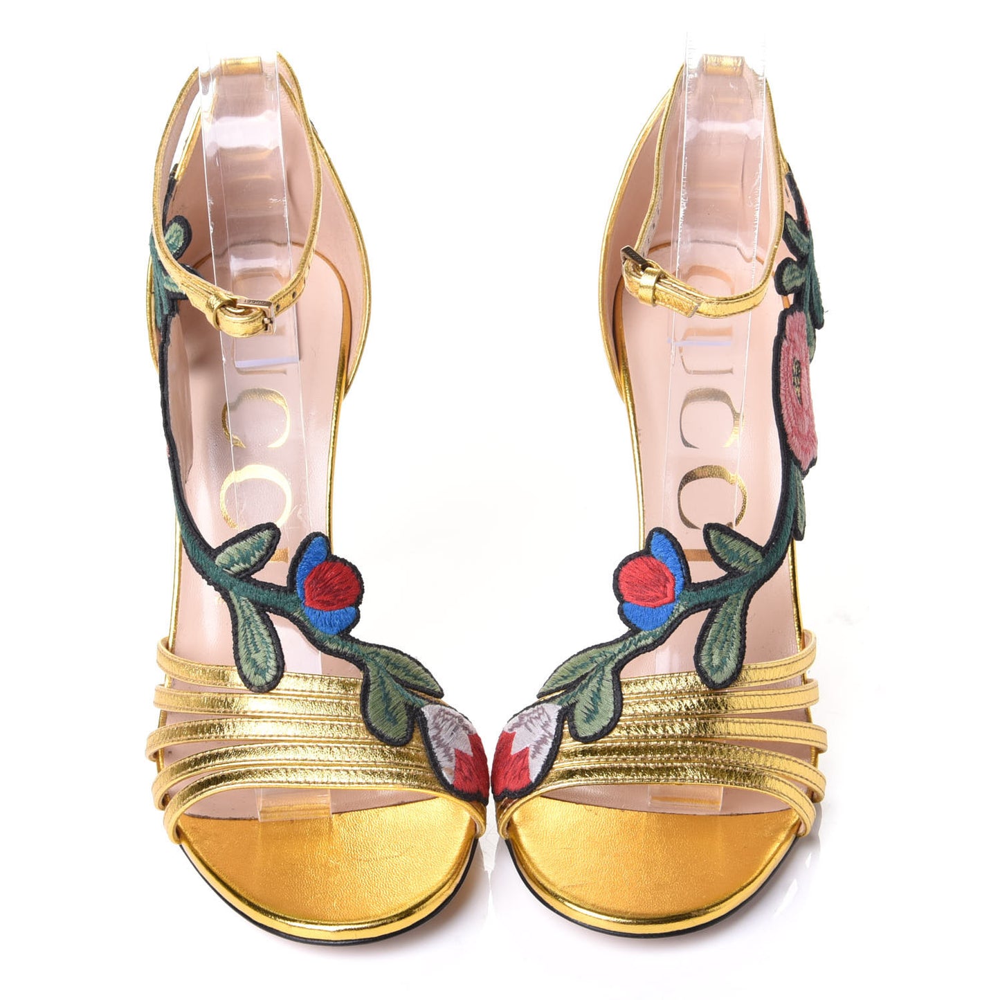 Metallic Nappa Ophelia High Heel Sandals 38 Gold