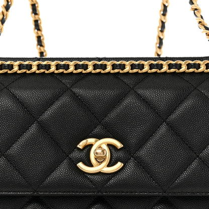 Chanel Caviar Quilted Chain Backpack Black 8 of 12