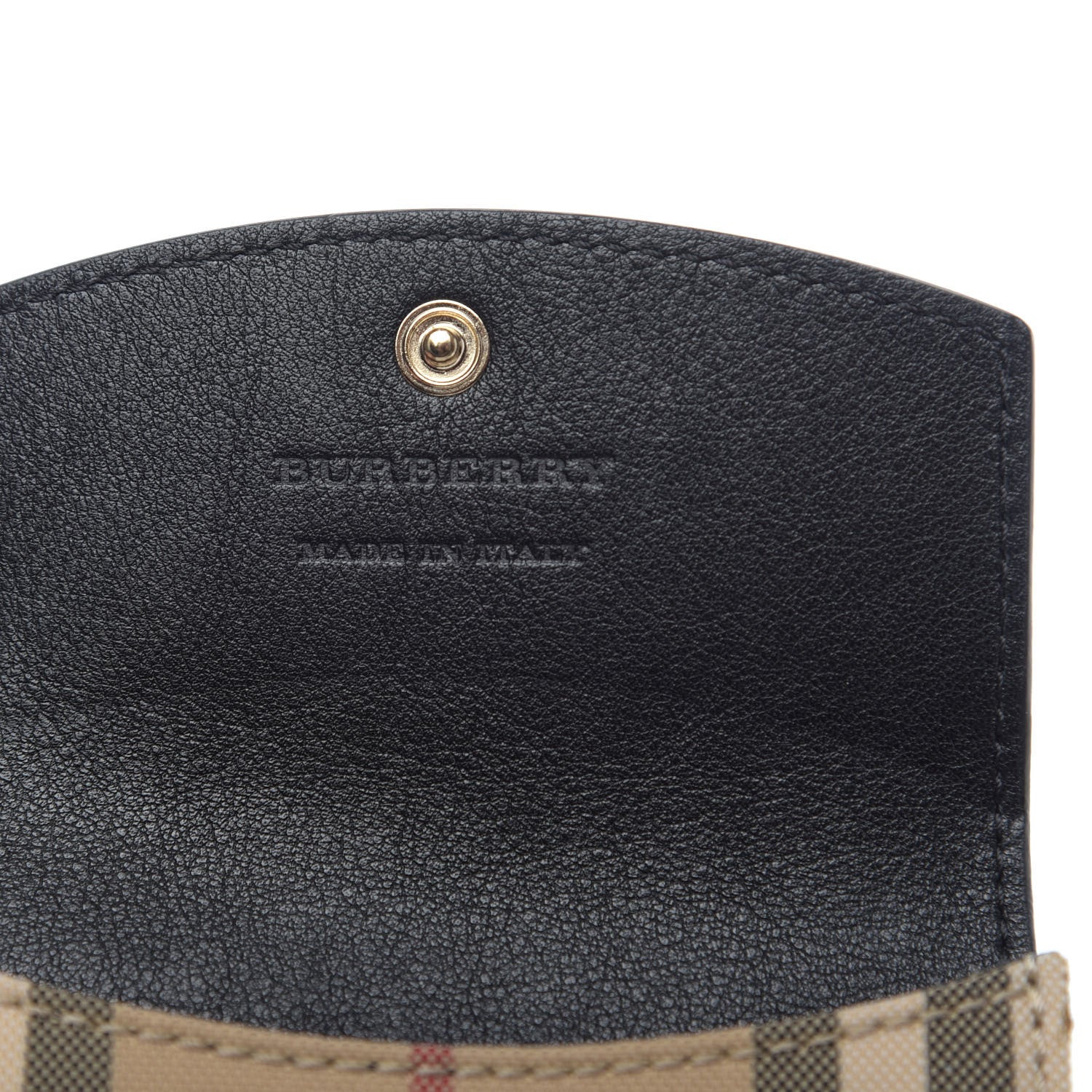 Burberry Calfskin House Check Chesam Card Case Black 6 of 7