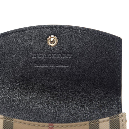 Burberry Calfskin House Check Chesam Card Case Black 6 of 7