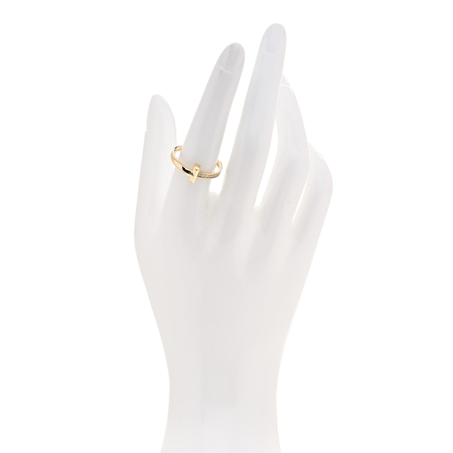 18K Yellow Gold Diamond 2.5mm T T1 Ring 56 7.75 54/7