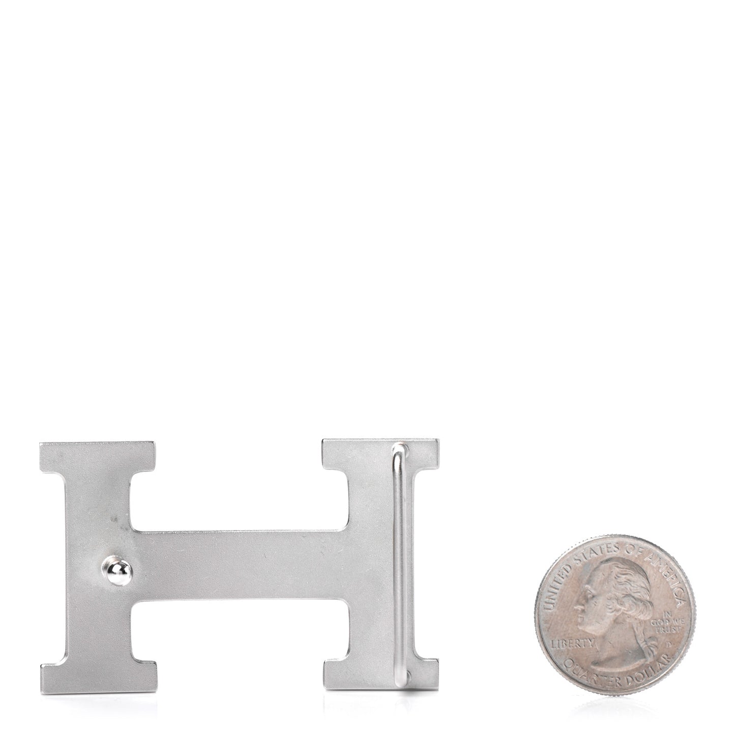 Palladium Guilloche 32mm H Belt Buckle