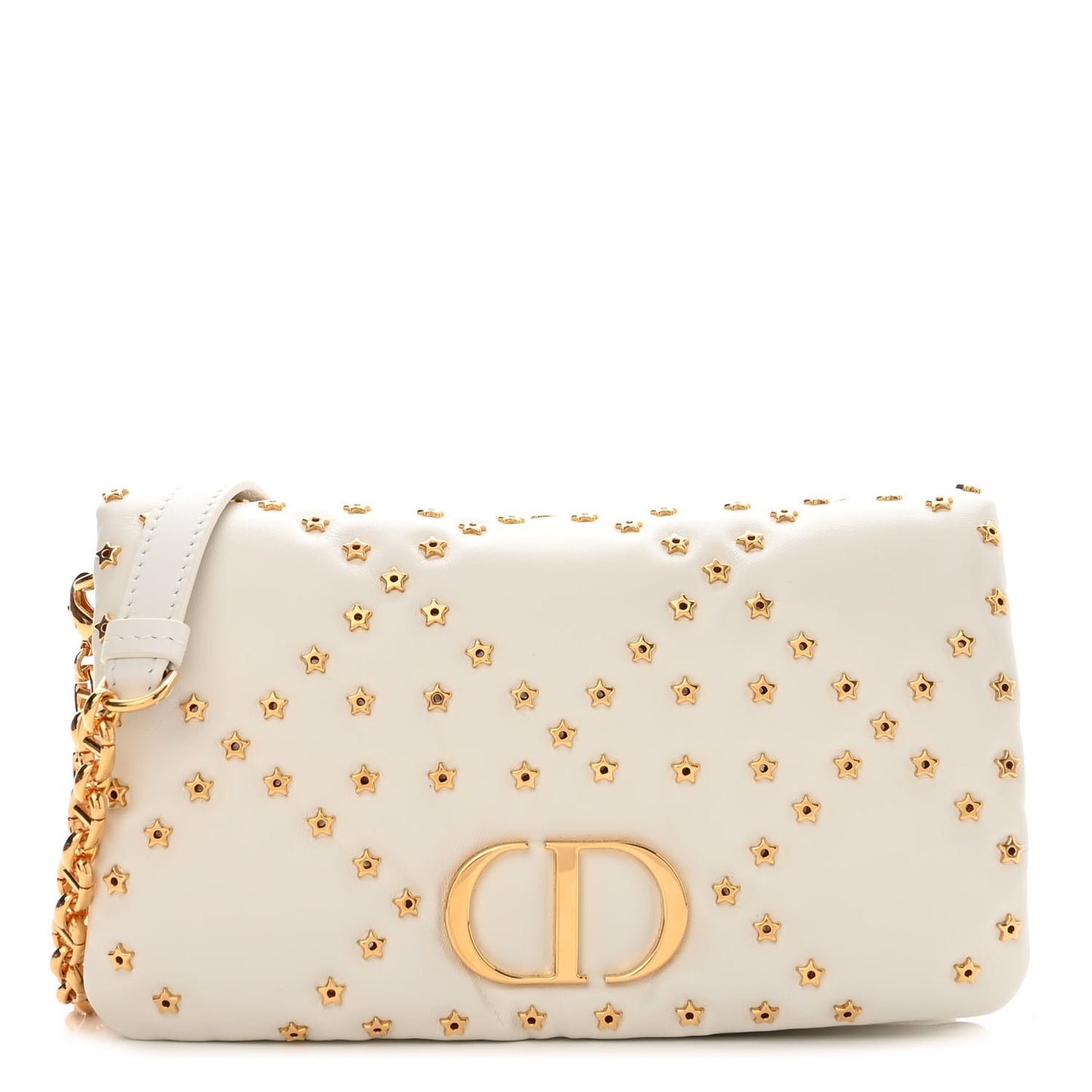Calfskin Star Motif Macrocannage Mini Caro Bag Latte