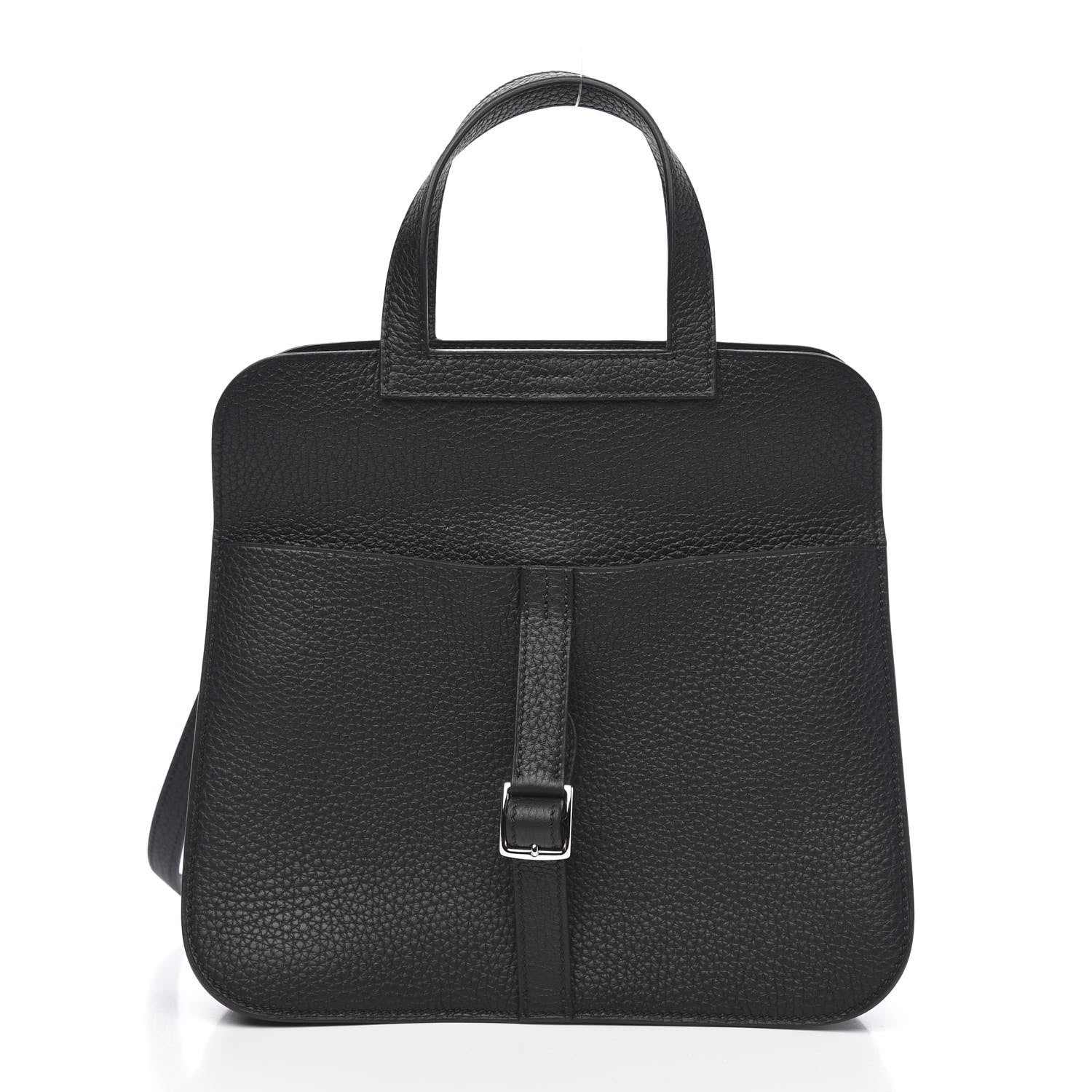 Hermes Taurillon Clemence Halzan 25 Black 3 of 12